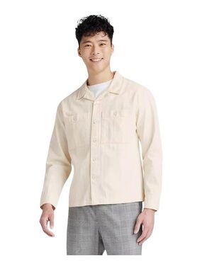Original Use Cream Textured Shirt XL NWT Utility Button Up Orig $35